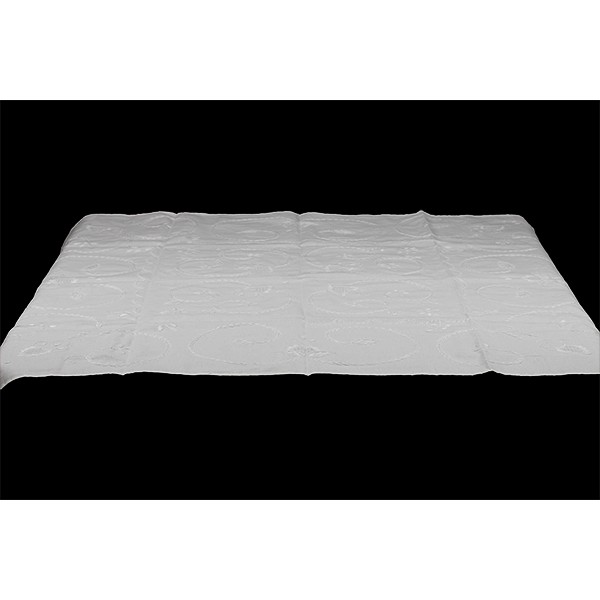 1,20x1,20-TABLECLOTH IN COTTON EMBROIDERED IN WHIT...