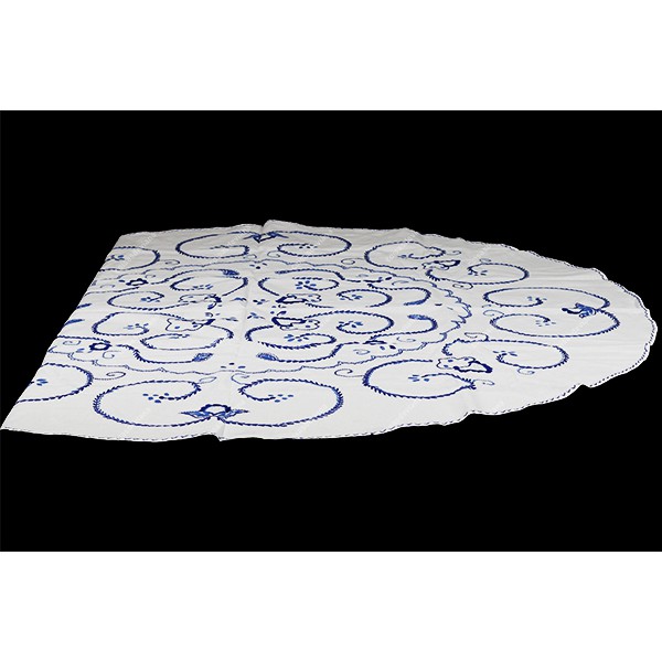 1,50 round-TABLECLOTH IN COTTON EMBROIDERED IN TWO...