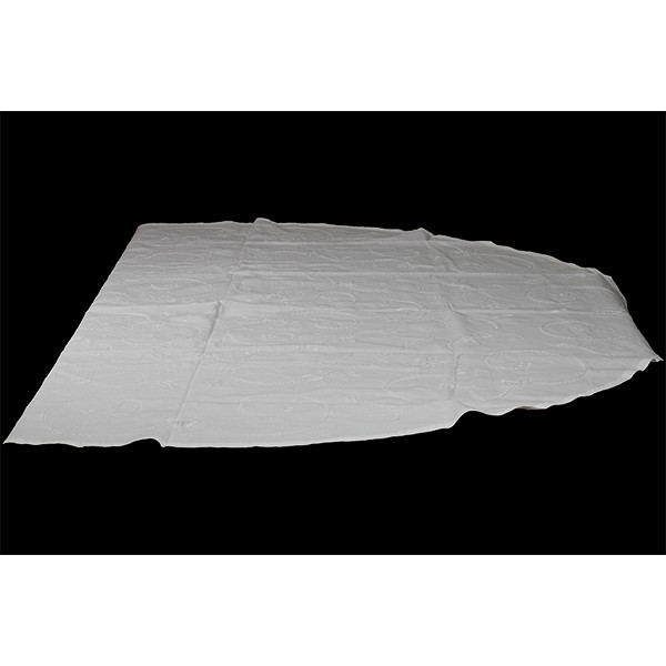 1,80 round-TABLECLOTH IN COTTON EMBROIDERED IN WHI...