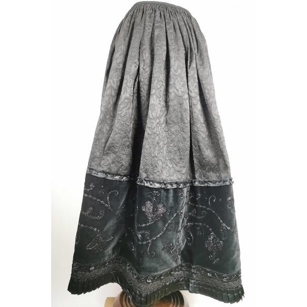SAIA BROCADO BORDADO RICO A VIDRILHO PARA TRAJE MO...