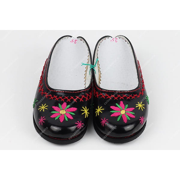 EMBROIDERED SLIPPER WITH PVC SOLE - CHILD