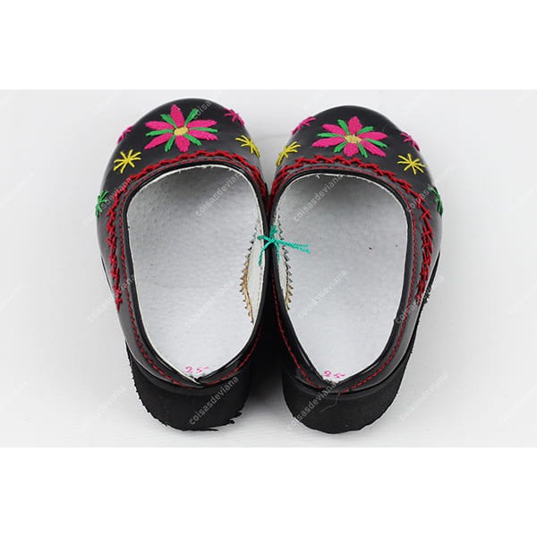 EMBROIDERED SLIPPER WITH PVC SOLE - CHILD