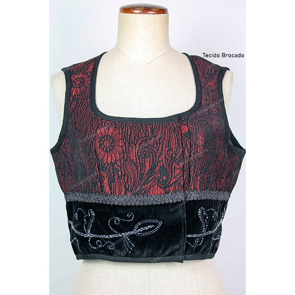 VEST SIMPLE VIANA EMBROIDERY WITH GLASS FOR MORDOMA COSTUME
