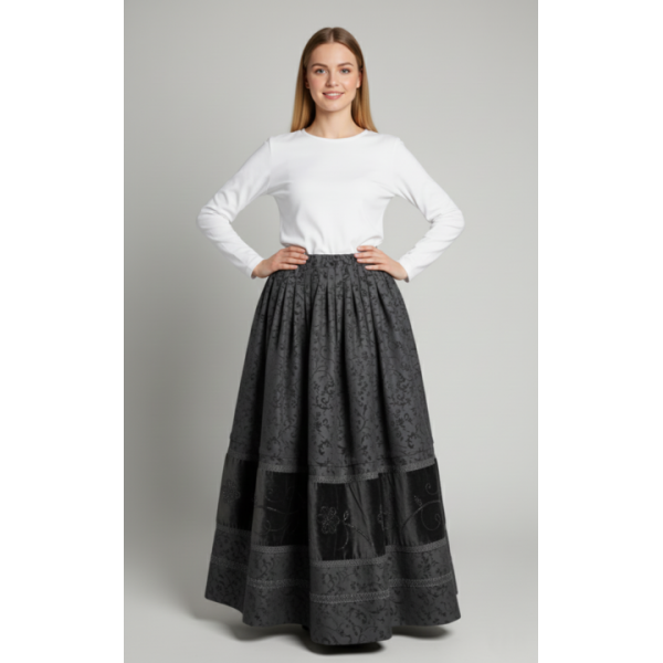 SAIA BROCADO BORDADO A VIDRILHO PARA TRAJE MORDOMA