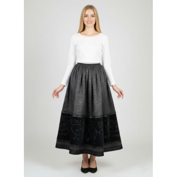 SAIA BROCADO BORDADO RICO A VIDRILHO PARA TRAJE MORDOMA