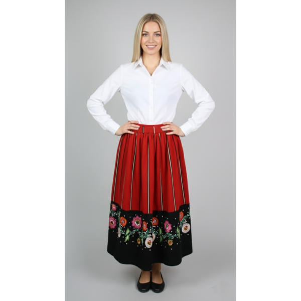 SAIA LÃ BORDADO RICO VIANA PARA TRAJE LAVRADEIRA