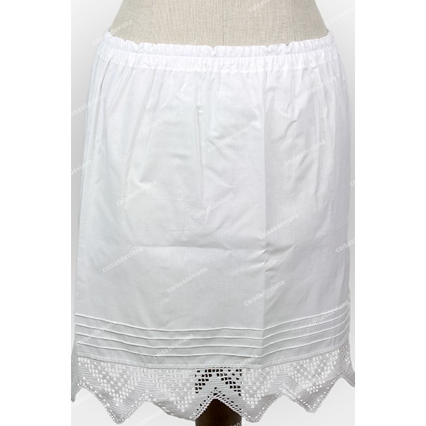TIGHT SKIRT COTTON WITH BEAK LACE