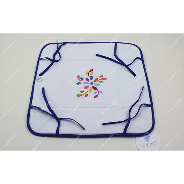 BREAD BASKET IN COTTON WITH VIANA EMBROIDERY