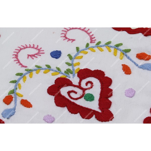 BREAD BAG COTTON VIANA EMBROIDERY WITH FRILLS