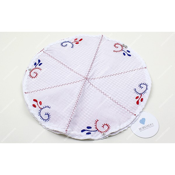 BISCUIT HOLDER IN COTTON VIANA EMBROIDERY