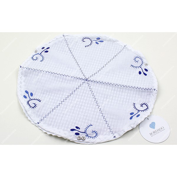 BISCUIT HOLDER IN COTTON VIANA EMBROIDERY