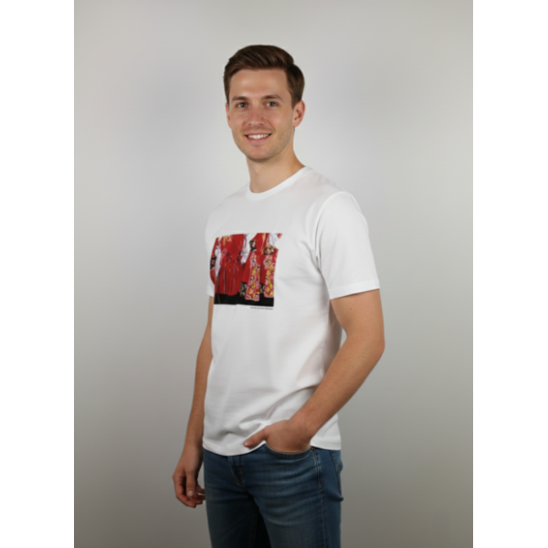 T-SHIRT BRANCA MOTIVOS DE VIANA IMPRESSOS