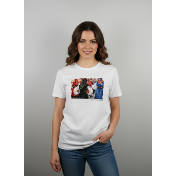 T-SHIRT BRANCA MOTIVOS DE VIANA IMPRESSOS