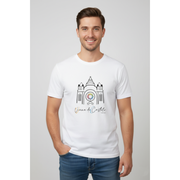 T-SHIRT BRANCA MOTIVOS DE VIANA IMPRESSOS