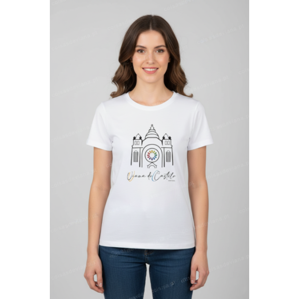 T-SHIRT BRANCA MOTIVOS DE VIANA IMPRESSOS