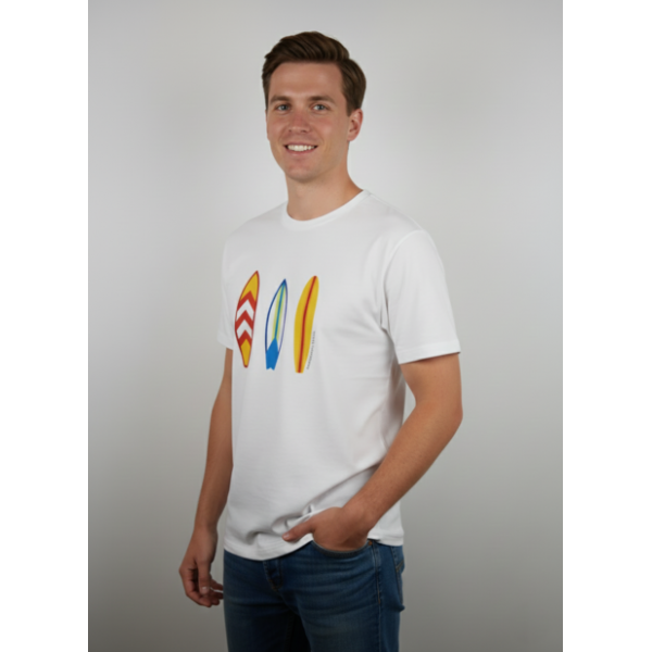 T-SHIRT BRANCA MOTIVOS DE VIANA IMPRESSOS