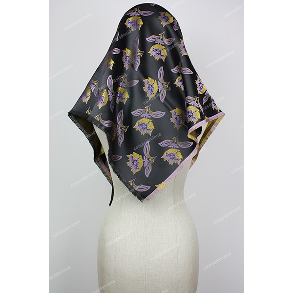 RICH HEADSCARF WITH CARNATIONS FOR MORDOMA COSTUME