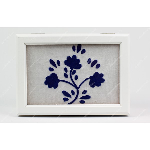 WOODEN TEA BOX WITH 6 DIVISIONS EMBROIDERY VIANA'S...