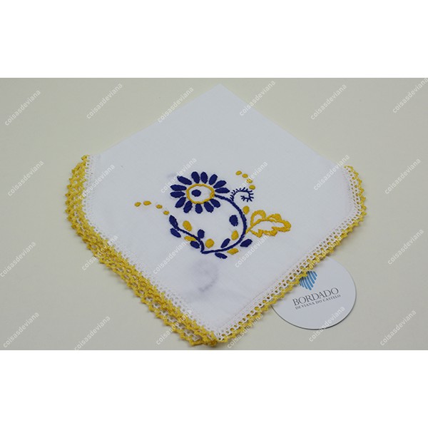 BREAD BASKET CLOTH IN COTTON VIANA EMBROIDERY AND LACE