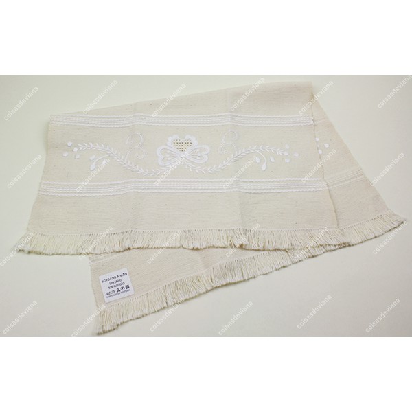 INDIVIDUAL IN HALF LINEN FRINGED VIANA EMBROIDERY