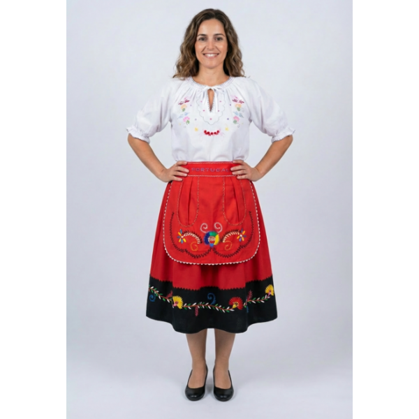 TRAJE IMITAÇÃO LAVRADEIRA COM BLUSA MANGA CURTA