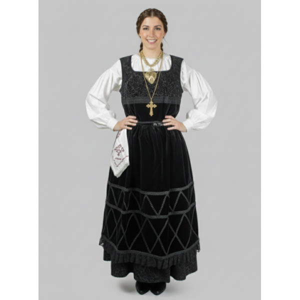 TRAJE MORDOMA SEM BORDADO COM COLETE