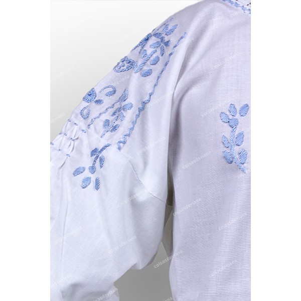 SHIRT IN COTTON VIANA EMBROIDERY FOR SUNDAY COSTUME - GIRL