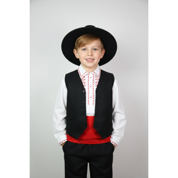 COLETE CRIANÇA FAZENDA COM COSTAS EM XADREZ