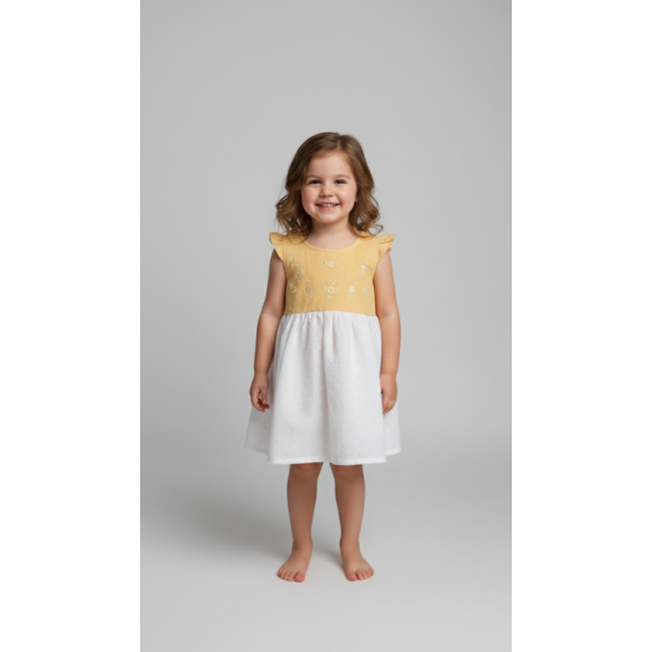 VESTIDO CRIANÇA BORDADO VIANA E BORDADO INGLES