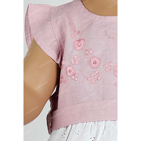 CHILD DRESS VIANA EMBROIDERY AND ENGLISH EMBROIDERY
