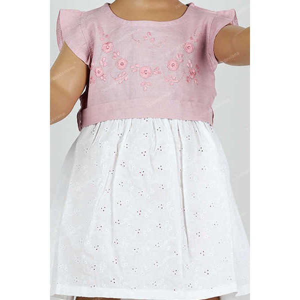 CHILD DRESS VIANA EMBROIDERY AND ENGLISH EMBROIDERY