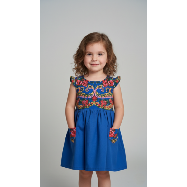 VESTIDO CRIANÇA COM LENÇO DE VIANA