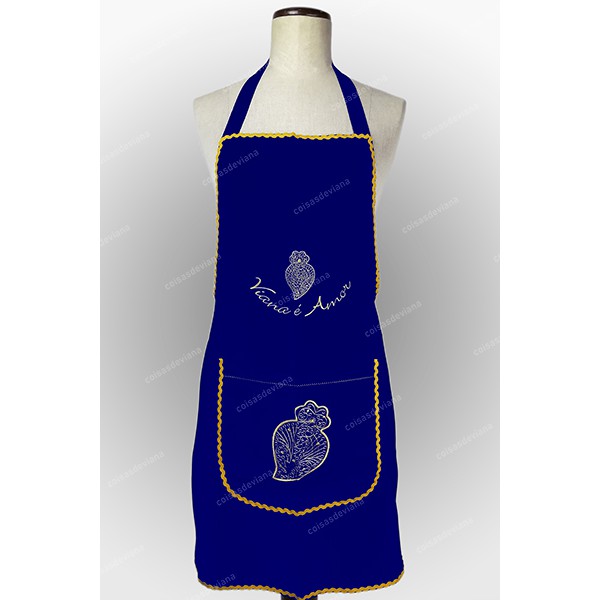 ENTIRE APRON IN COTTON HEART OF VIANA EMBROIDERED ...