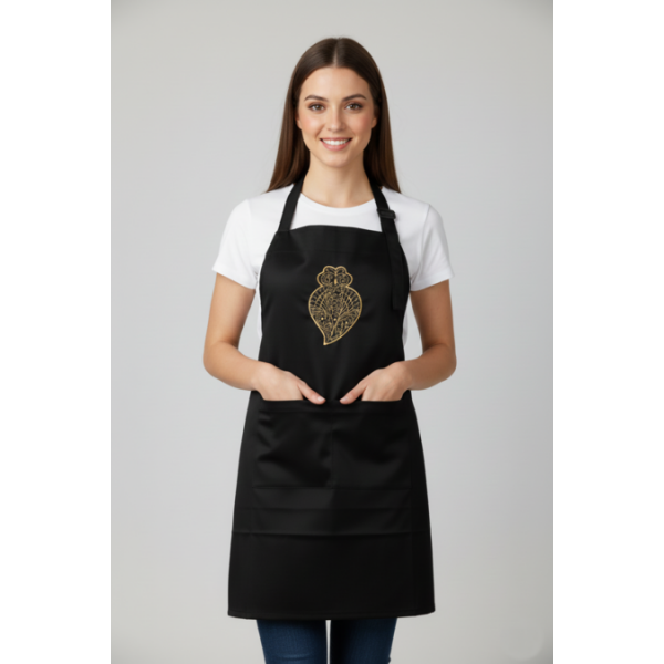 AVENTAL PEITO AMOVÍVEL CORAÇÃO VIANA BORDADO A ...