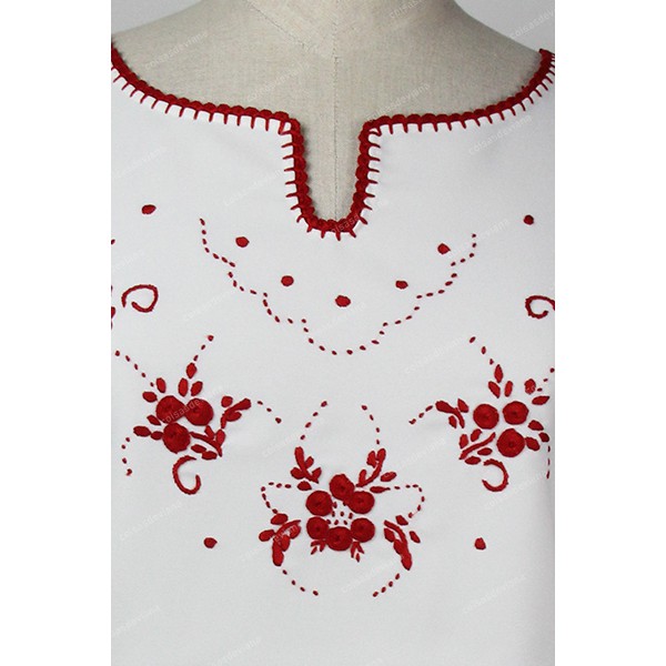 BLOUSE IN CREPE FABRIC VIANA EMBROIDERY