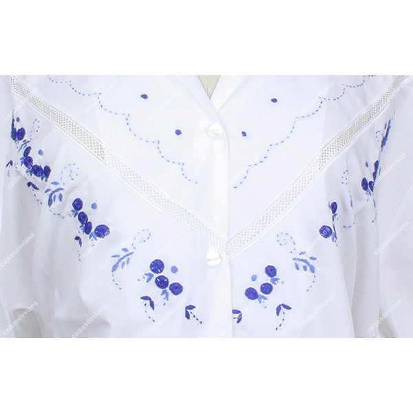 VIANA EMBROIDERY BLOUSE WITH COLLAR AND SHORT SLEEVE
