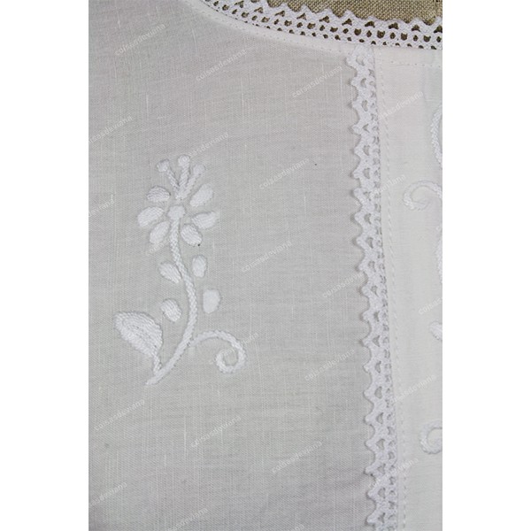 HALF LINEN SHIRT VIANA EMBROIDERY AND LACE