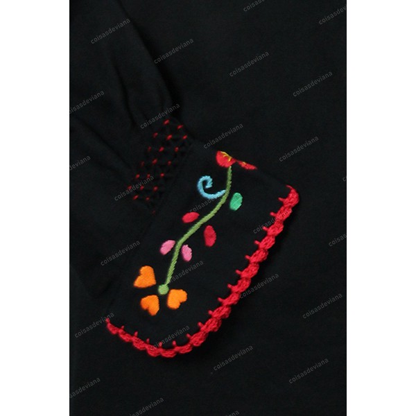 VIANESA SHIRT IN POLYESTER WITH COLORS EMBROIDERY