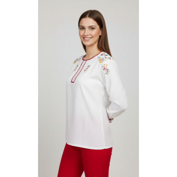 CAMISA VIANESA ALGODÃO BORDADO MULTI CORES