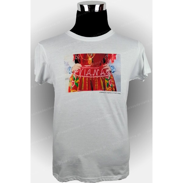 WHITE T-SHIRT VIANA MOTIFS PRINTED