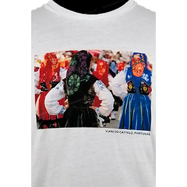 WHITE T-SHIRT VIANA MOTIFS PRINTED