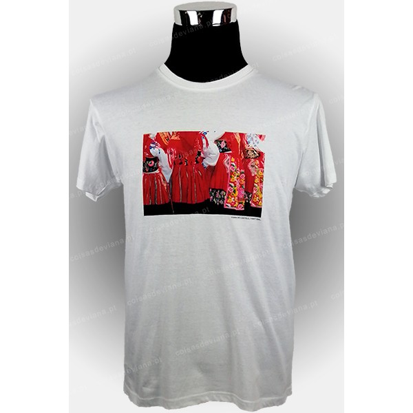 WHITE T-SHIRT VIANA MOTIFS PRINTED