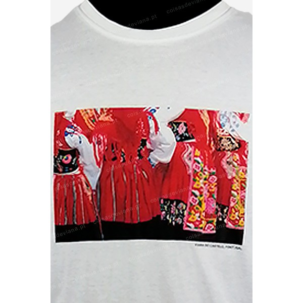 WHITE T-SHIRT VIANA MOTIFS PRINTED