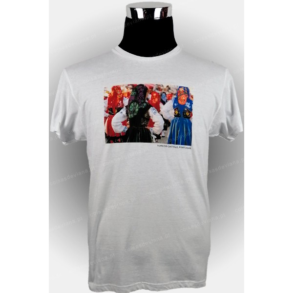 WHITE T-SHIRT VIANA MOTIFS PRINTED