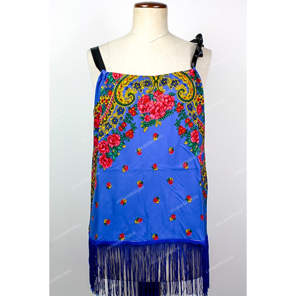 TUNIC WITH STRAPS AND FRINGE REGIONAL HEADSCARF