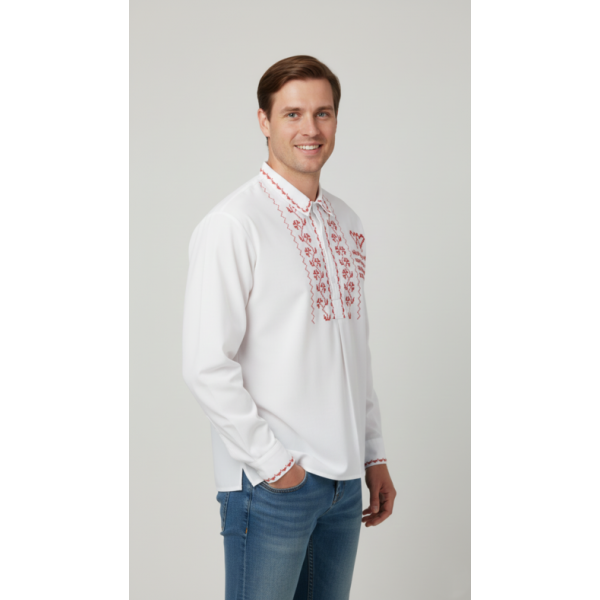 CAMISA ALGODAO BORDADO PONTO CRUZ E QUADRA NO PEIT...