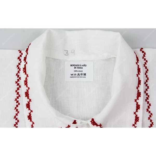 LINEN SHIRT EMBROIDERY IN CROSS STITCH