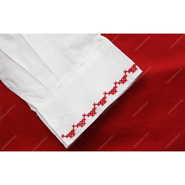 LINEN SHIRT EMBROIDERY IN CROSS STITCH