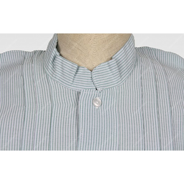 SHIRT IN SCRATCHED COTTON WITH BIB