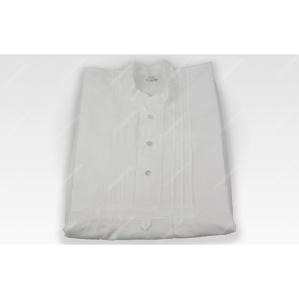 SHIRT IN HALF LINEN WITHOUT EMBROIDERY RIBBED FOR WORK COSTUME